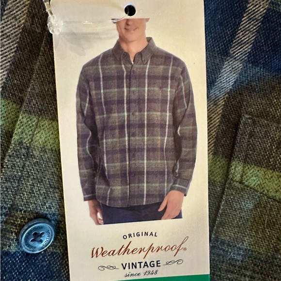 BUNDLE 4 FLANNELS! Weatherproof Men's Casual Plaid Button Down Shirts (1 NWT) - Picture 4 of 8